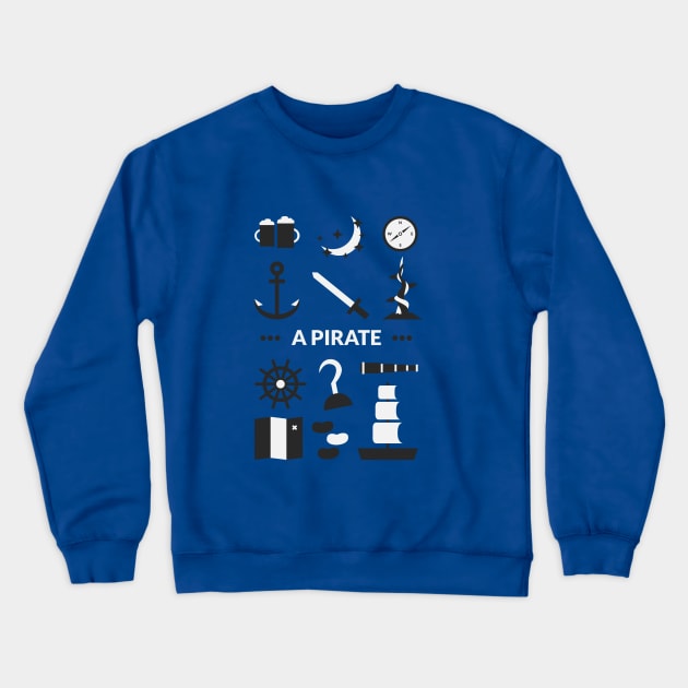 Once Upon A Time - A Pirate Crewneck Sweatshirt by Red